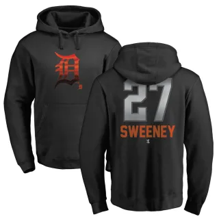 Men's Detroit Tigers Trey Sweeney Black Branded Midnight Mascot Pullover Hoodie -