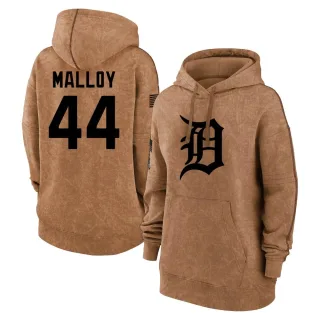 Women's Detroit Tigers Justyn-Henry Malloy Brown 2023 Salute to Service Pullover Hoodie