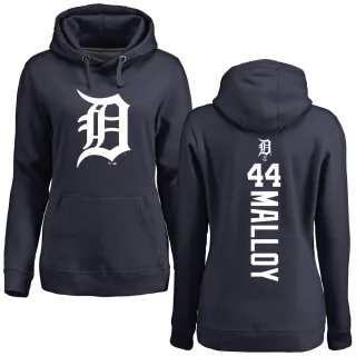 Women's Detroit Tigers Justyn-Henry Malloy Navy Backer Pullover Hoodie