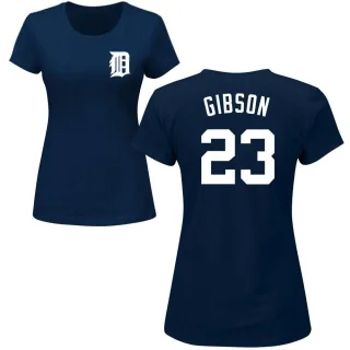 Women's Detroit Tigers Kirk Gibson Navy Roster T-Shirt