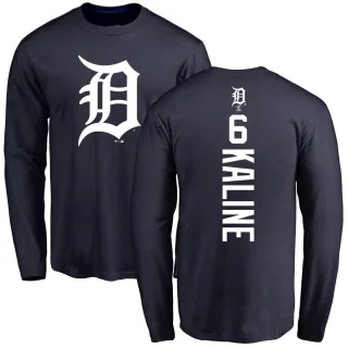 Youth Detroit Tigers Al Kaline Navy Backer Long Sleeve T-Shirt